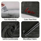 Quick-Drying Pet Bath Towels — Soft Fiber Multi-Packs for Dogs & Cats