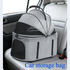 Double Pet Stroller with Detachable Carrier & Braking Wheels up to 30 lbs