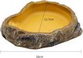 Resin Rock Food & Water Bowl for Reptiles — Naturalistic Terrarium Dish