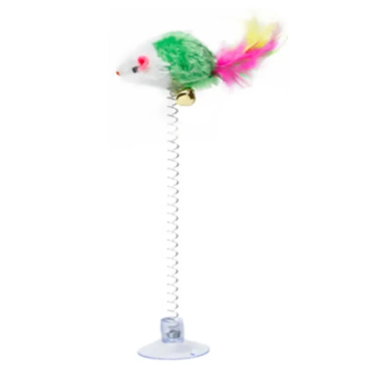 Cartoon Feather Wand Cat Toy with Bell