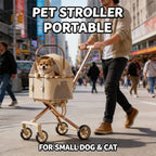 One-Click Foldable Separable Universal Pet Stroller for Dogs & Cats — Lightweight Portable Outdoor Travel