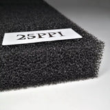 Aquarium Biochemical Filter Foam Sponge (15–50 PPI, Black, Cut-to-Size)