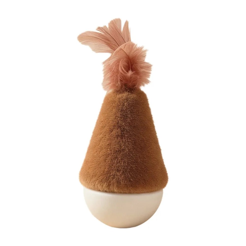 Feather Tumbler Wobbler Cat Toy — Self-Righting Solo Play Teaser
