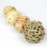 Natural Woven Grass Balls — 5-Pack Chew & Play Toys for Rabbits & Guinea Pigs