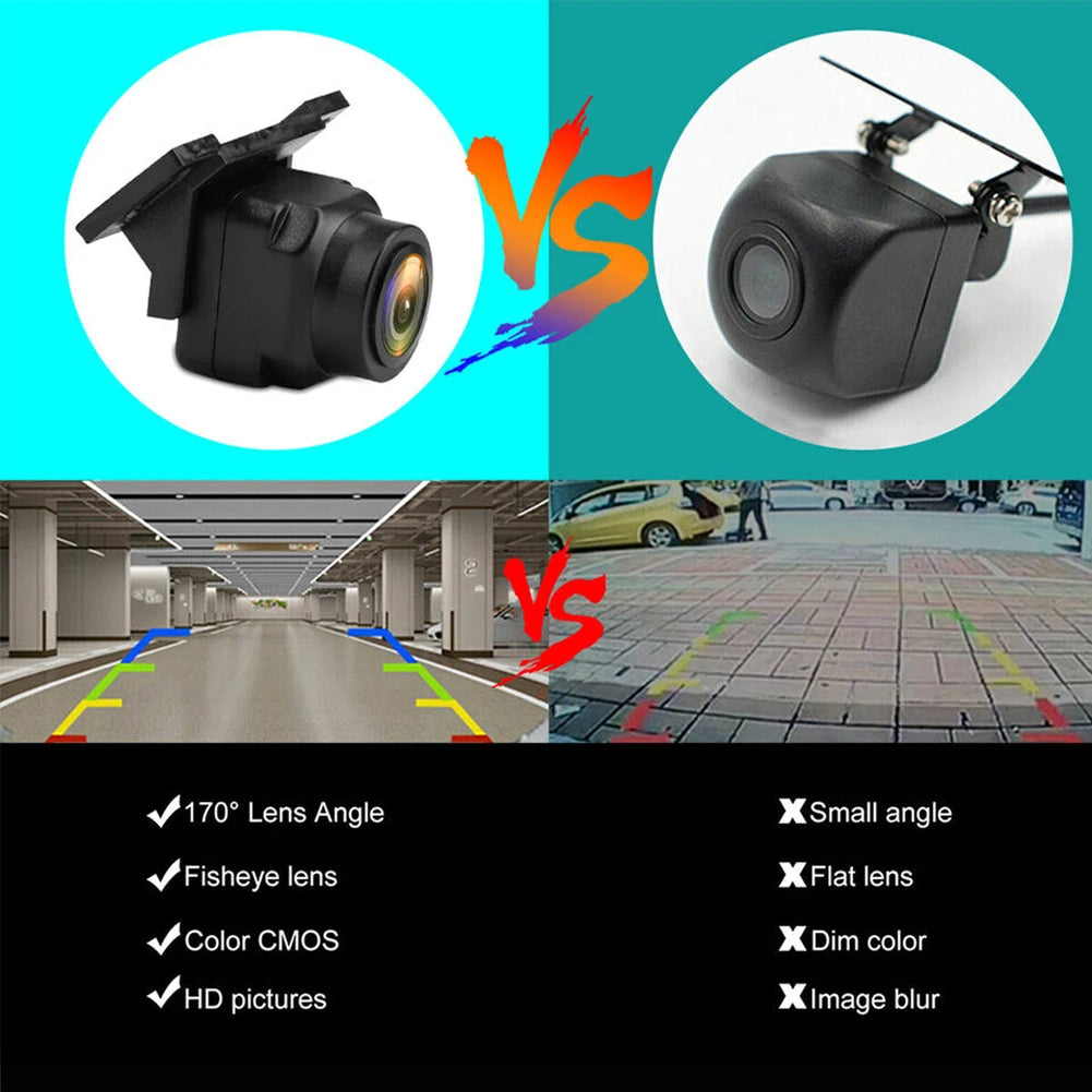 720P AHD Vehicle Backup Camera - 170° Wide-Angle Night Vision Reversing Camera