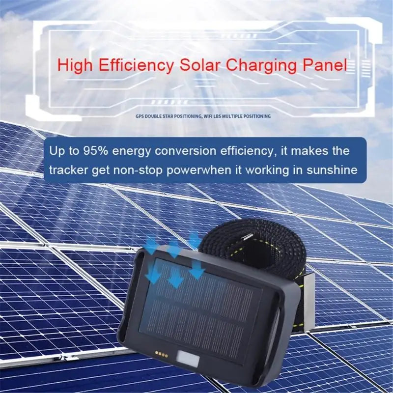KX4B Solar 4G GPS Anti-Loss Tracker for Farm Animals & Pets - 15,000mAh Easy App Locator