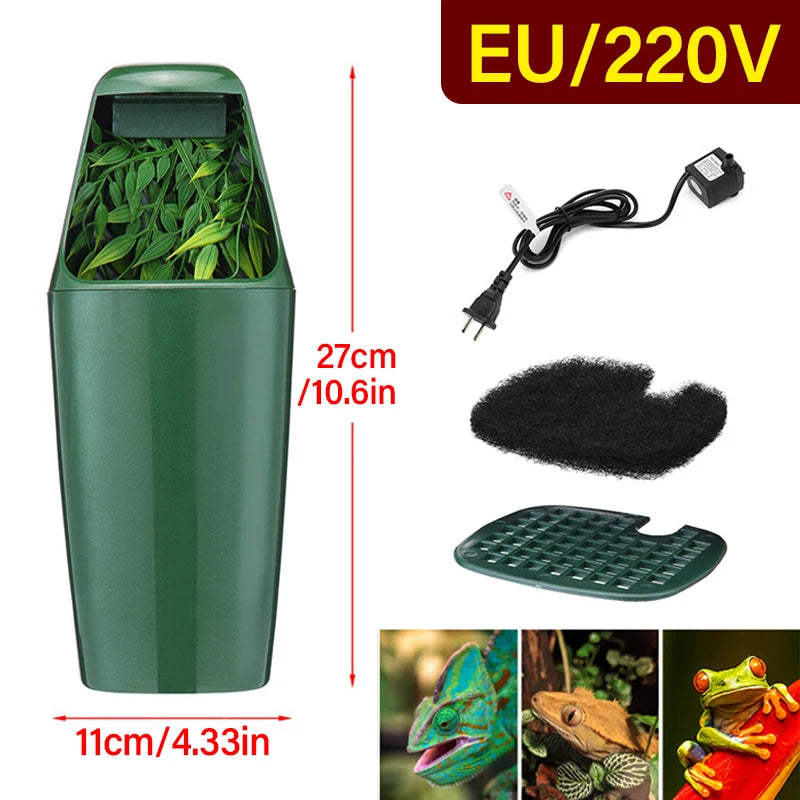 Automatic Reptile Water Fountain — Filtered Drinking Dispenser for Amphibians & Reptiles