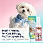 Pet Toothpaste & Oral Spray Duo — Removes Tartar, Freshens Breath for All Ages