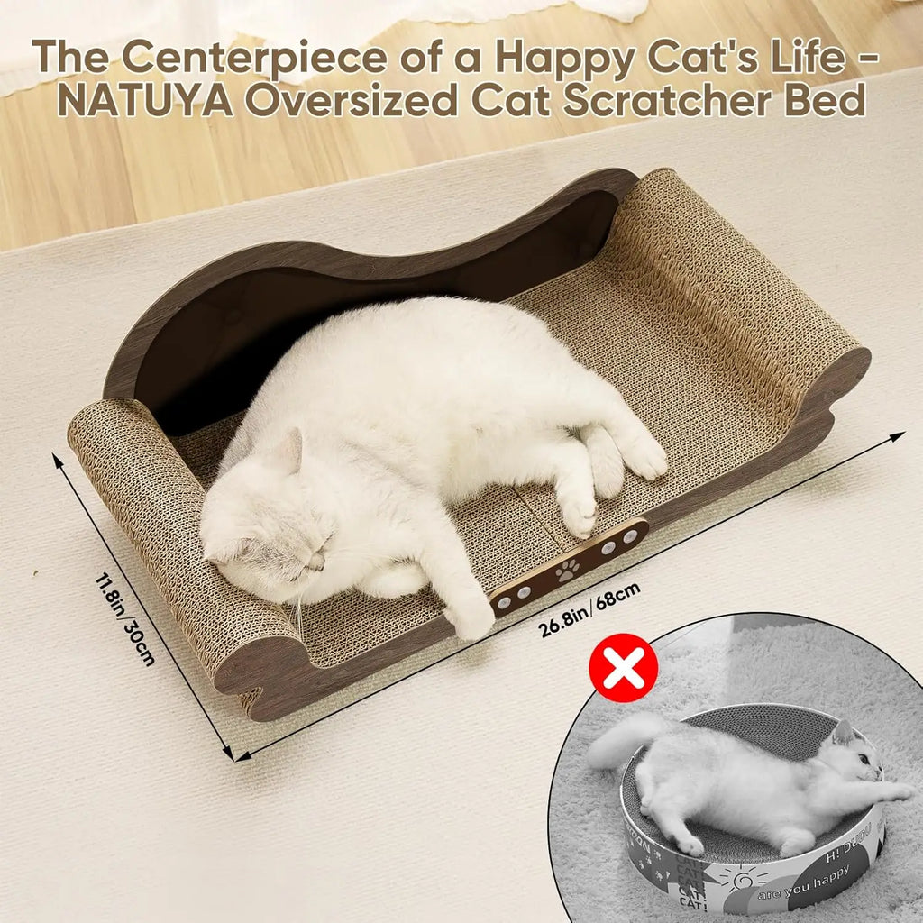 26-Inch Extra-Large Cardboard Cat Scratcher Lounge