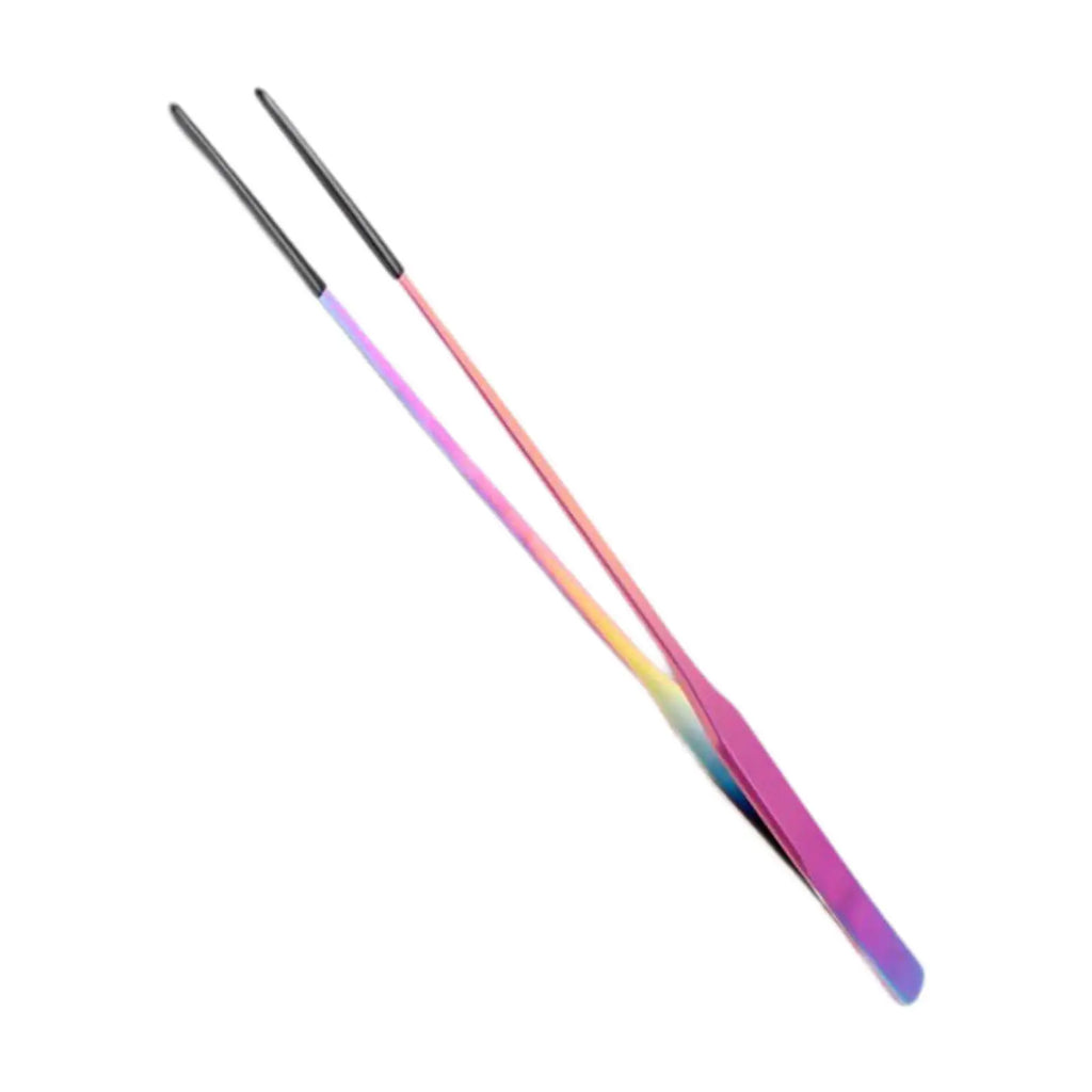 Stainless Steel Reptile Feeding Tongs — Soft-Tip Precision Tweezers