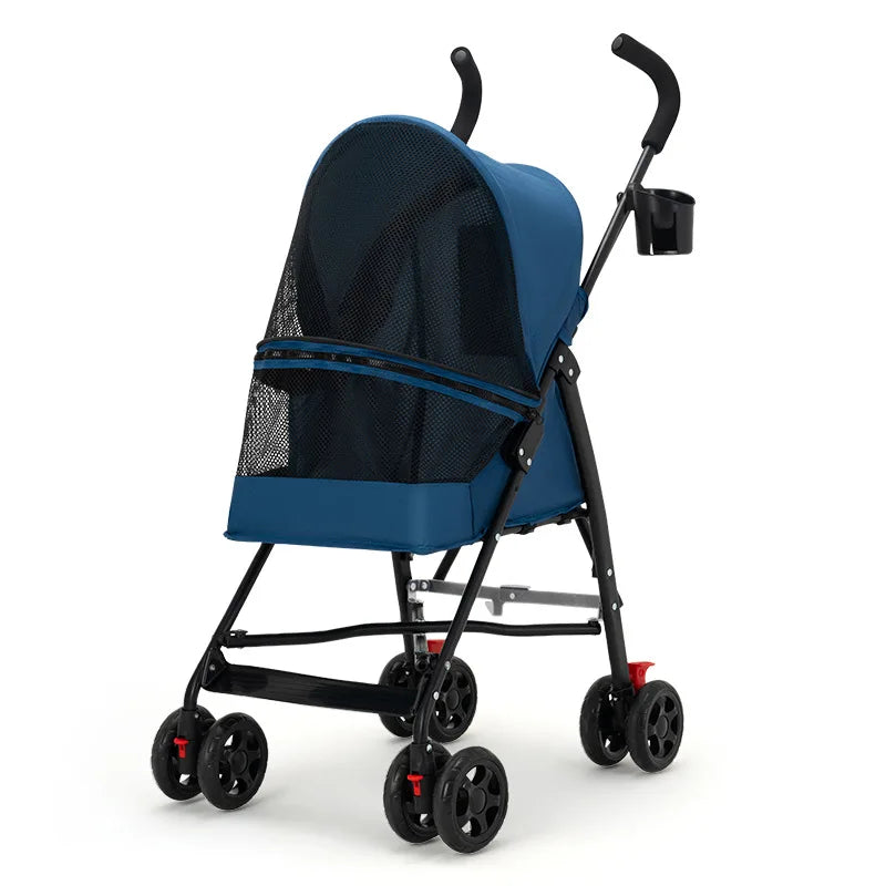 Lightweight Foldable Small Dog & Cat Stroller for Outdoor Activities
