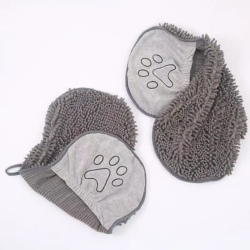 Extra-Large Chenille Pet Towel — Super Absorbent & Quick-Drying
