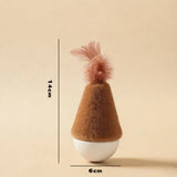 Feather Tumbler Wobbler Cat Toy — Bite-Resistant Self-Righting Solo Play Teaser