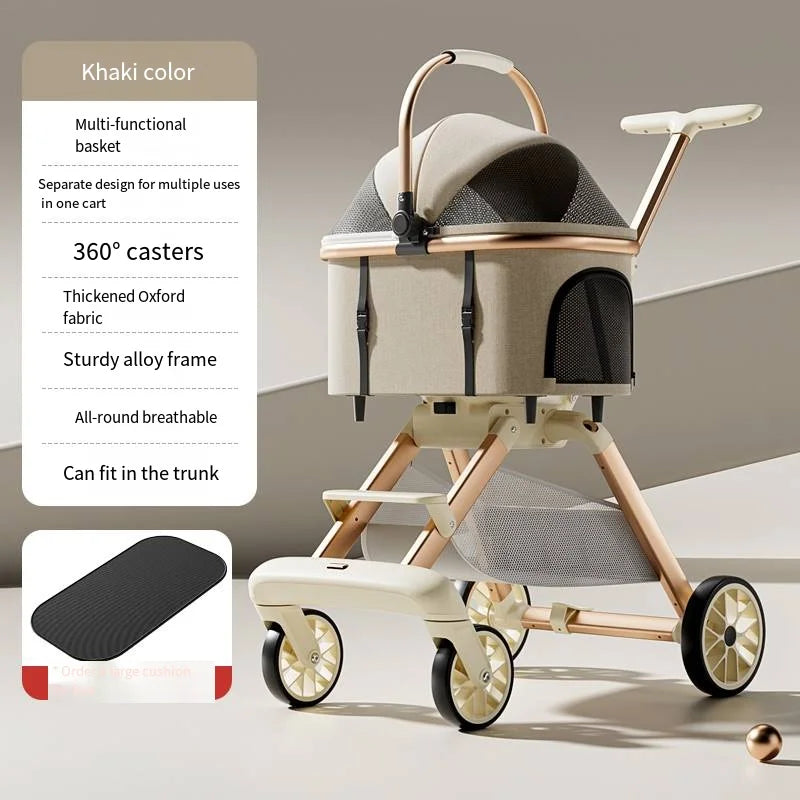 One-Click Fold Universal Lightweight Cat & Baby Stroller — 2026 Model