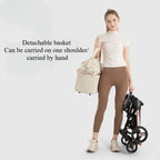 Luxury 4-Wheel Dual Cat Stroller for 2 Cats with Detachable Carrier Bag