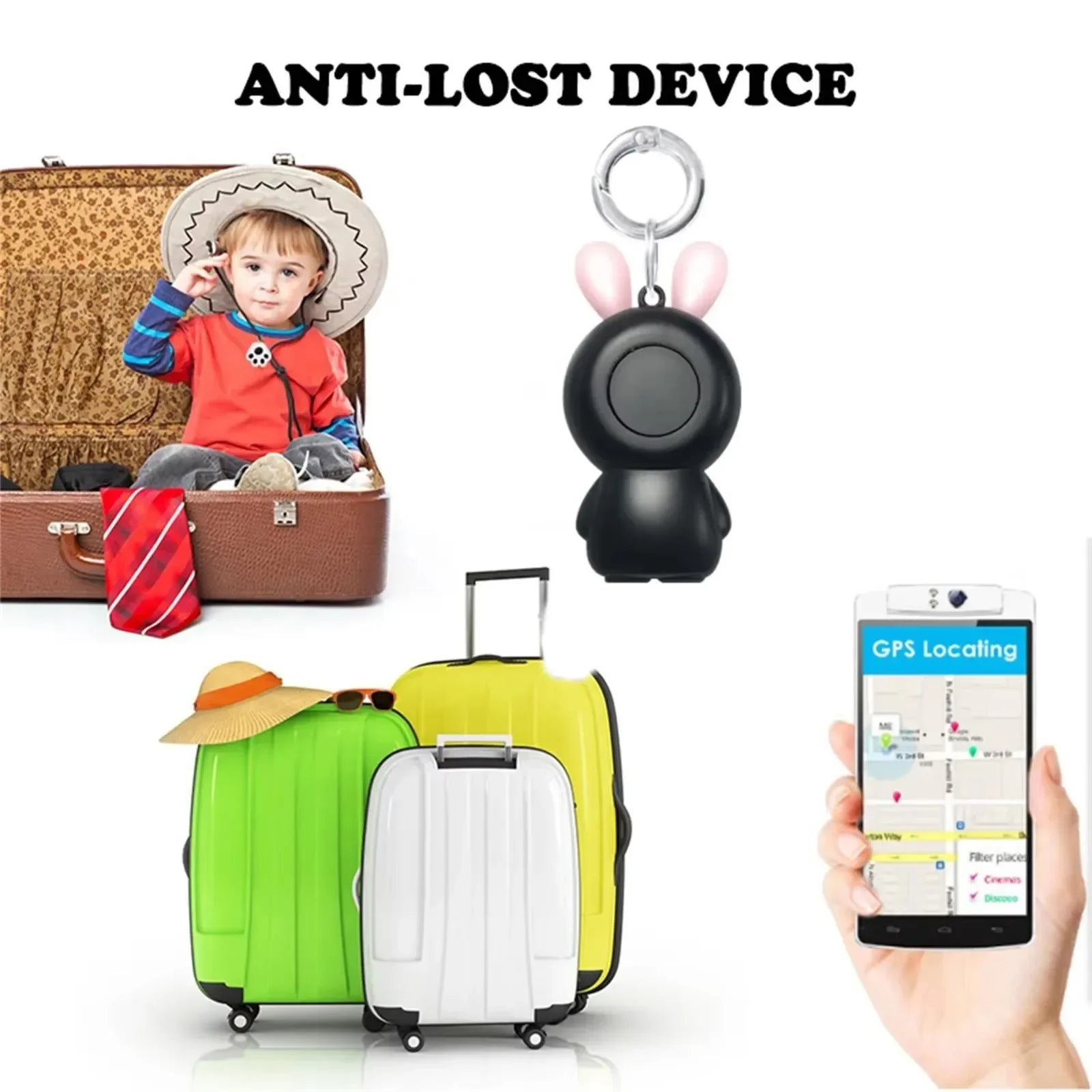 Mini Smart Bluetooth GPS Tracker - Real-Time Finder for Pets & Kids