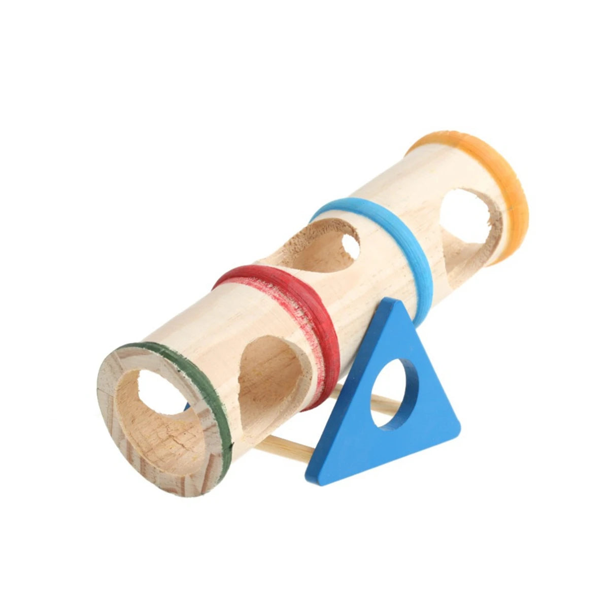 Wooden Hamster Seesaw — Tunnel Toy with Teeth-Grinding Design