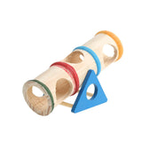 Wooden Hamster Seesaw — Tunnel Toy with Teeth-Grinding Design