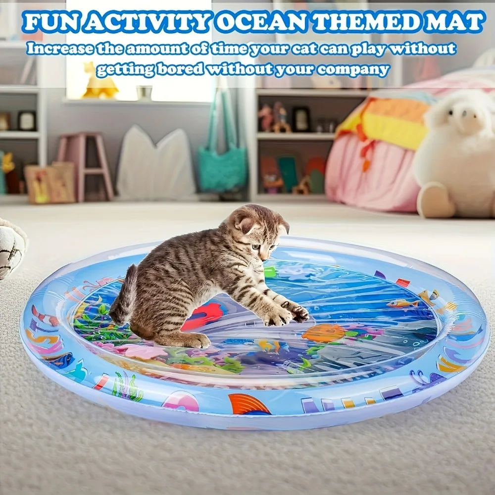 Interactive Floating Fish Cat Play Mat