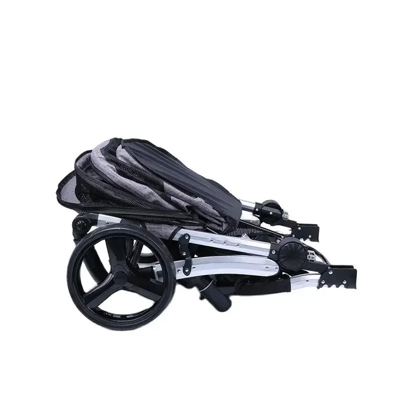 Large Luxury Foldable Pet Stroller Cart for Big Dogs & Multiple Cats — Portable Outdoor Walking Cart