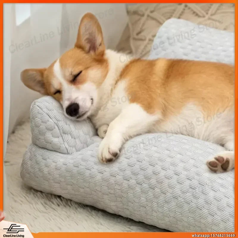 Ice Silk Cooling Sofa Bed for Dogs & Cats, Washable