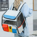 Foldable 2-in-1 Rolling Pet Carrier Backpack with Wheels