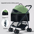 3-in-1 Pet Stroller & Wagon with Removable Carrier for Medium Dogs Up to 55 lbs — Foldable Travel System