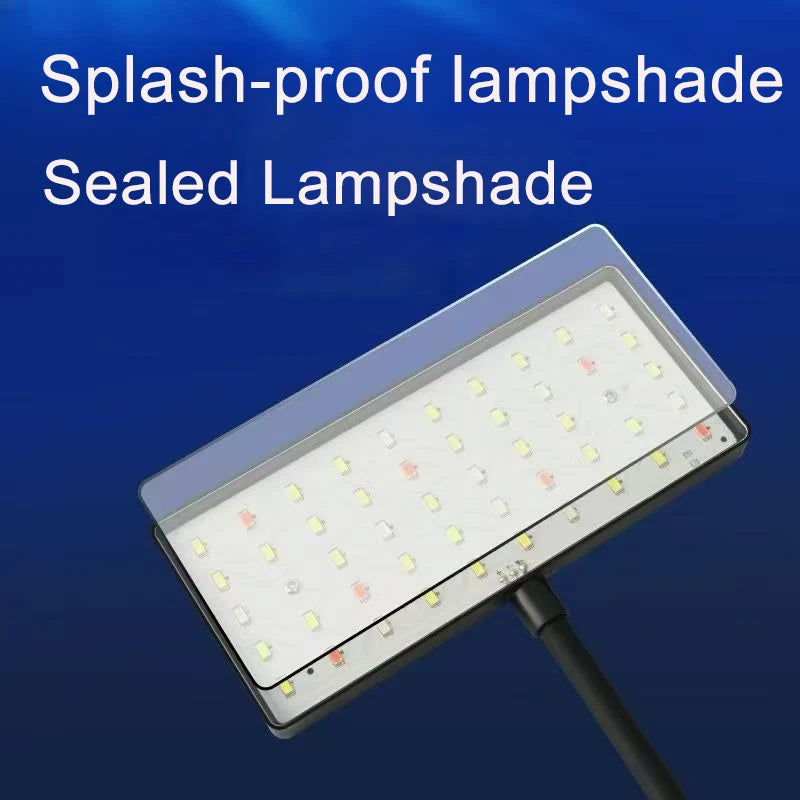 USB Full Spectrum Aquarium LED Clip Light (8W, Dimmable, 360° Rotatable)