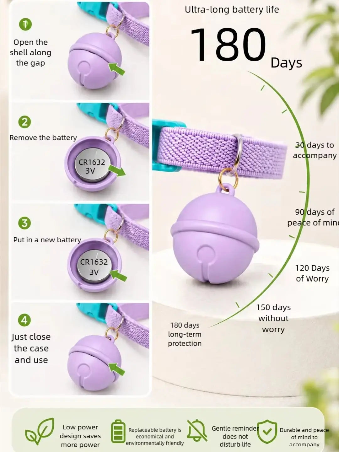 Waterproof Wearable Pet Anti-Loss GPS Tracker Collar for Dogs & Cats