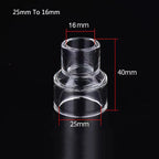 Acrylic Aquarium Pipe Variable Diameter Connectors (Transparent, DIY Fittings)