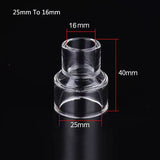 Acrylic Aquarium Pipe Variable Diameter Connectors (Transparent, DIY Fittings)