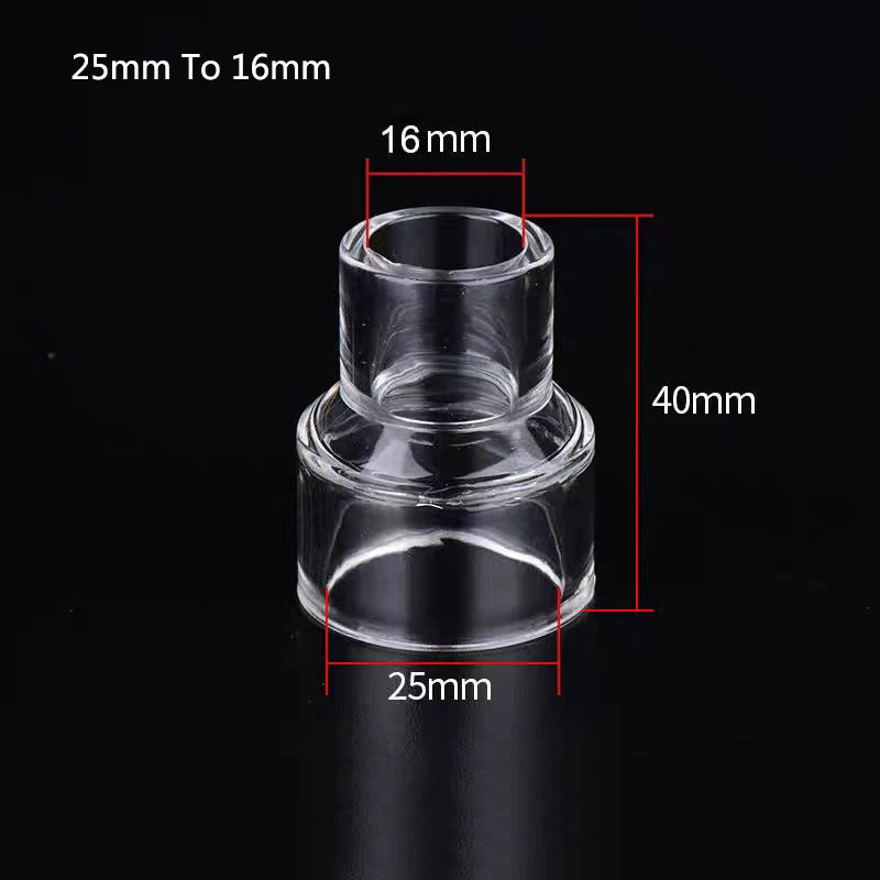 Acrylic Aquarium Pipe Variable Diameter Connectors (Transparent, DIY Fittings)