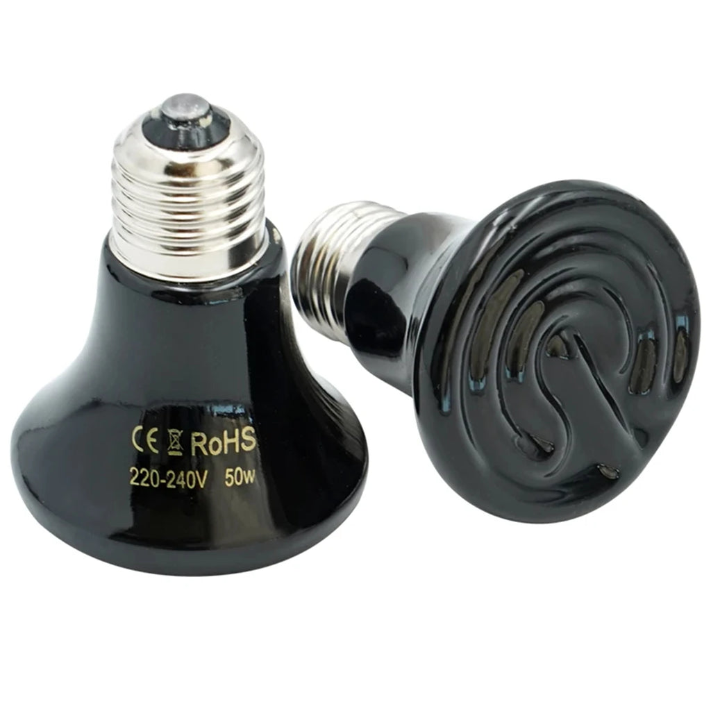 Mini Conical Ceramic Heat Emitter — No-Light Infrared Bulb, 20,000+ Hour Life