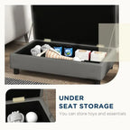 Elevated Dog Bed with Hidden Storage & Soft Cushion, Gray