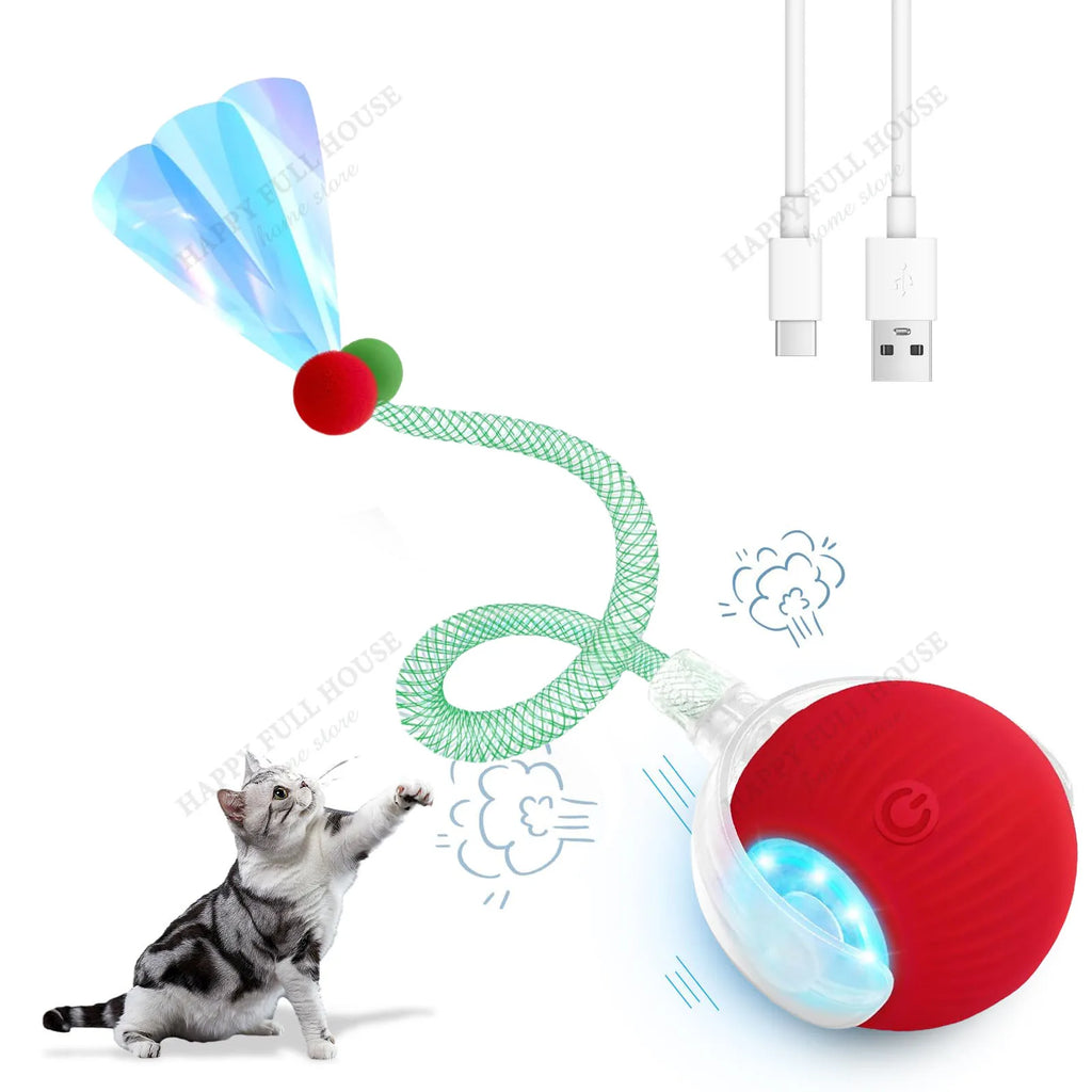3-Mode Electric Moving Ball Cat Toy — Automatic Interactive Boredom Relief for Kittens & Adults