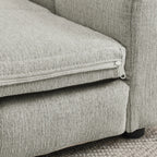 Elevated Linen Sofa Bed for Large Dogs, Beige