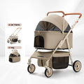 Double Cat & Dog Stroller Trolley for Outdoor Pet Travel — Cat & Dog Carrier Travel Cart