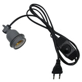 E27 Ceramic Reptile Lamp Holder — Heat-Resistant Socket with Power Cord
