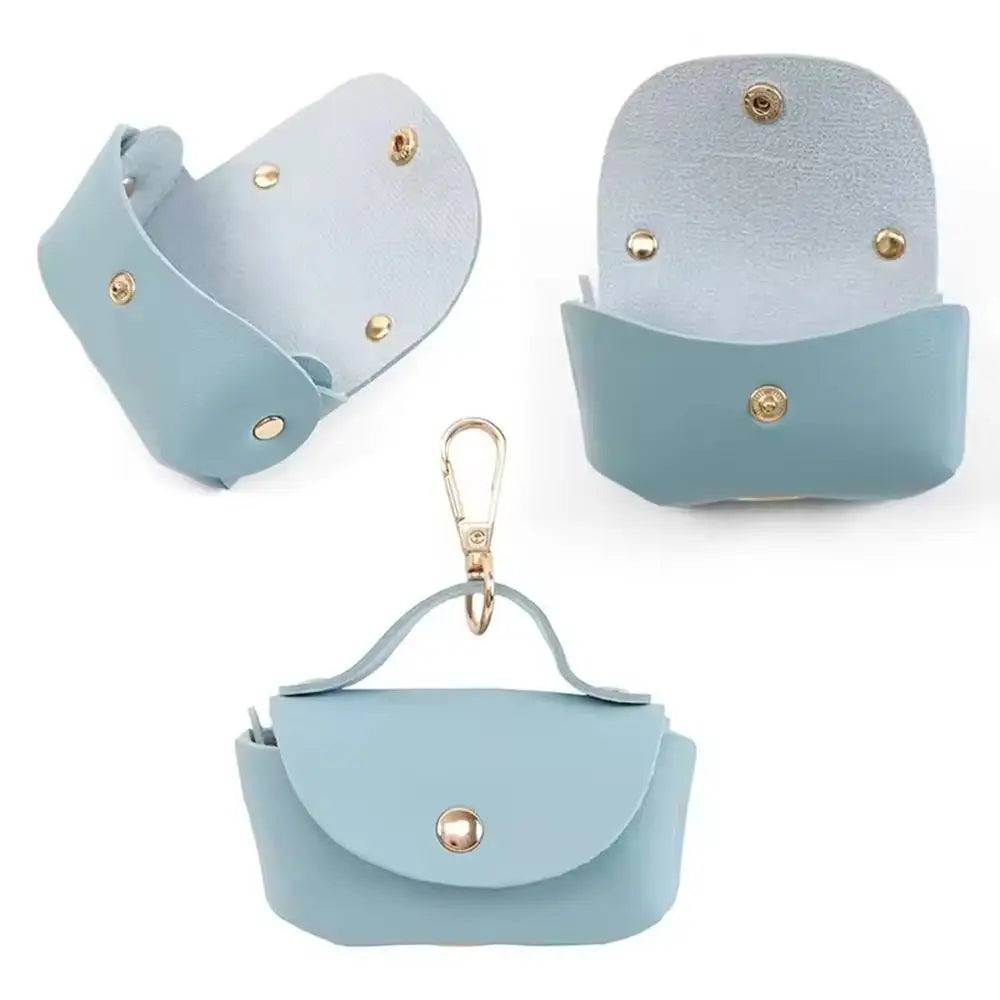 Leather Pet Waste Bag Dispenser with Keychain (Multi-Color, Lightweight)
