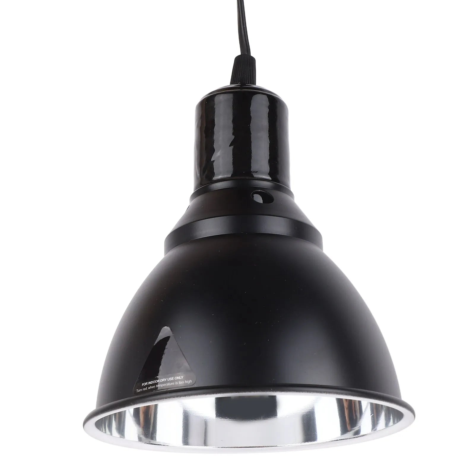 5.5in Ceramic Dome Heat Lamp Fixture — Uniform Heating for Reptiles & Amphibians