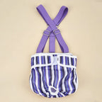 Washable Female Dog Diaper with Suspenders (Striped, Breathable)