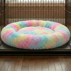 Calming Pet Bed with Extra-Soft Filling, Available in 9 Colors