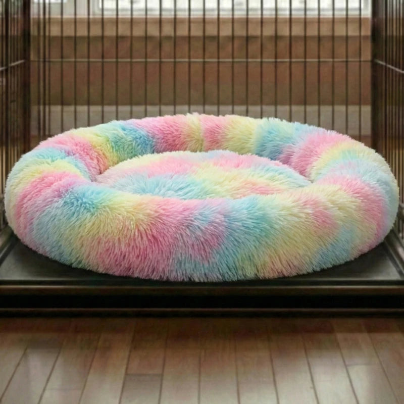 Calming Pet Bed with Extra-Soft Filling, Available in 9 Colors