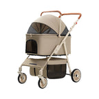 Large Foldable Pet Cart for Medium & Large Dogs & Cats — Separable Sunbathing Outdoor Cart with Wide Cabin