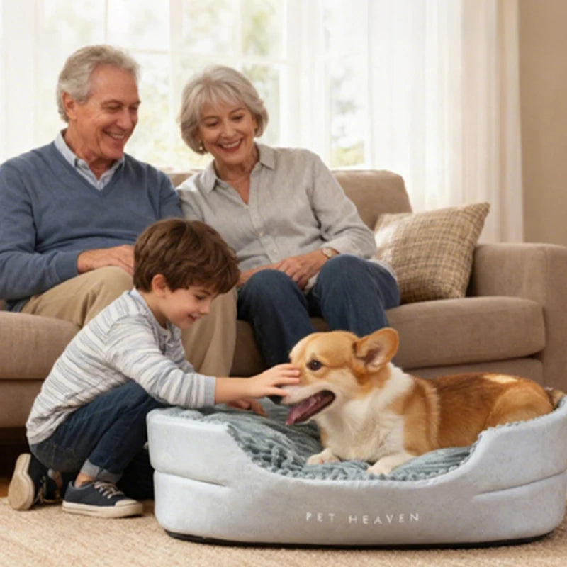 Ultra-Soft Plush Dog Bed, Bite-Resistant & Dirt-Proof