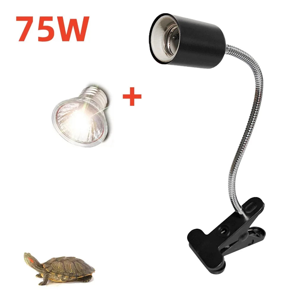 UVA Reptile Light Kit — Clip-On E27 Basking Lamp & Stand