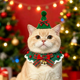 Christmas Knit Saliva Towel with Bell (Pet Bib Scarf)