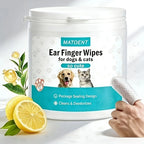 Fingertip Ear Cleaning Wipes for Cats & Dogs — 50-Count, Mite Removal