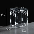 Clear Acrylic Reptile Breeding Box — Ventilated Habitat, Multiple Sizes
