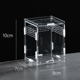 Clear Acrylic Reptile Breeding Box — Ventilated Habitat, Multiple Sizes